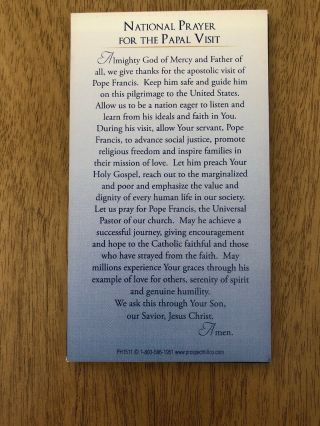 Pope Francis Holy Cards (15 Total) 2