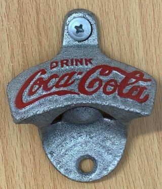Mancave Collectable - Cast Iron Coca - Cola - Coke Bottle Opener - Wall Mount.