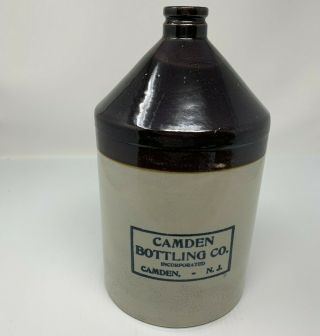 Vintage Crock Camden Bottling Co Camden Nj Stoneware Beverage Liquor