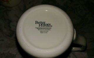 Vtg Better Homes & Gardens Tall Ceramic Coffee Mugs/ Cups / Set of 4 3