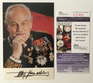 Prince Rainier Of Monaco Signed Autographed 4x6 Photo Jsa Certified