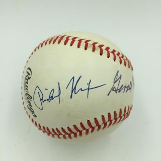 President Richard Nixon Gerald Ford & Jimmy Carter Signed Baseball Beckett