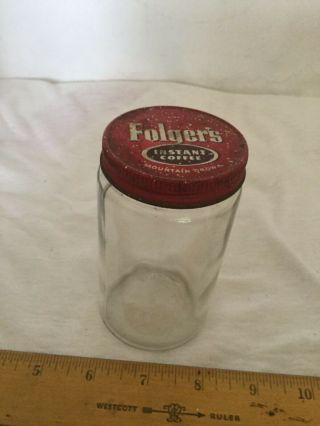 Vintage Folgers Mountain Grown Coffee Jar By Ball