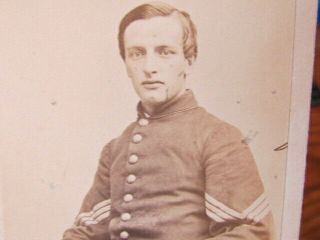 44th Massachusetts Infantry Sergeant William Henry Lord Cdv Photograph