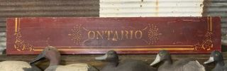Antique Vtg Folk Art Late 1800s Early 1900s Ontario Wooden Farm Implement Sign