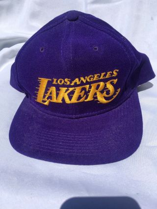 Vintage Los Angeles Lakers Snapback Sports Specialties Hat Cap Motion Script