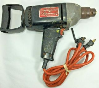 Vintage Sears Craftsman Heavy Duty 1/2 Inch Drill W/ Chuck Key