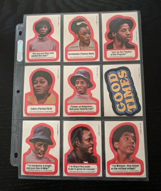 1976 Topps Good Times Complete Set 55 Cards,  21 Stickers,  1 Wrapper And 1 Pack