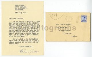 Anthony Eden - Uk Prime Minister - Signed Letter,  1957