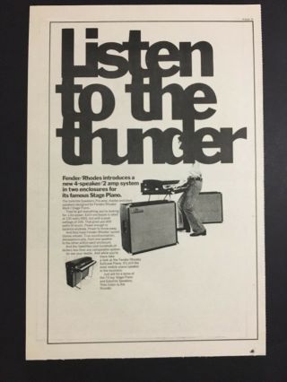 Fender/rhodes 4 - Speaker 2 - Amplifier System 1973 11x17”