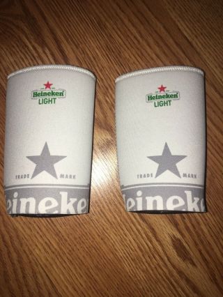 Set Of 2 Heineken Light Beer Can Koozie