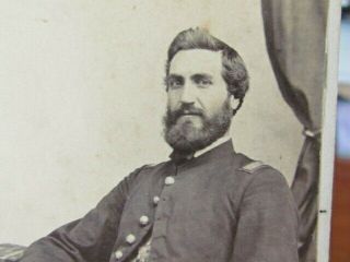 Boston Massachusetts Civil War Officer Cdv Photograph