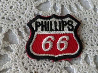 Phillips 66 Gasoline Gas Oil 2 Inch Black Red & White Uniform Patch