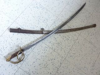 Us Civil War Model 1840 Cavalry Saber And Scabbard