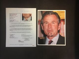 President George W Bush Signed Autographed 8x10 Color Photo Jsa Loa W302235