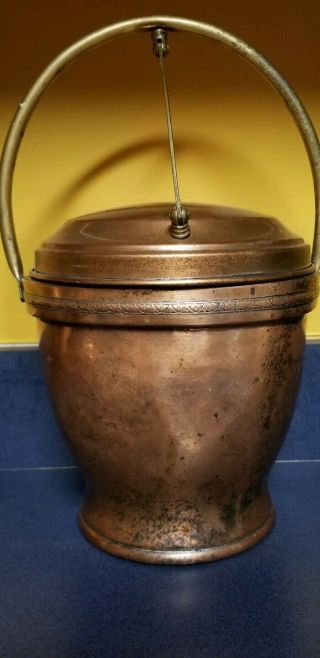 Antique Copper Ice Bucket