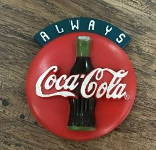 Vintage Coca Cola Refrigerator Magnet 1995 The Coco - Cola Company Red Soda Ad
