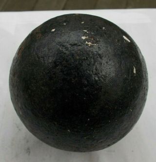 Rare Vintage Antique 5lb Civil War Cannon Ball Pa Found Solid Shot Cannonball Nr