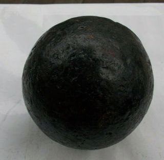 Vintage Antique 6lb Civil War Cannon Ball Pa Solid Shot Confederate Cannonball