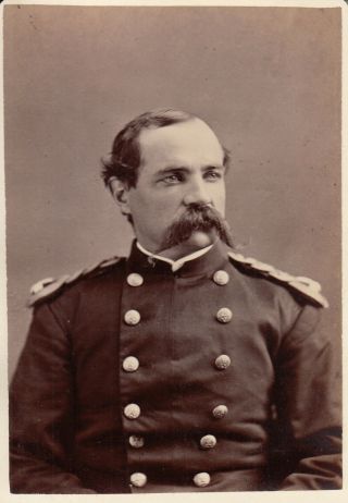 Cabinet Photo Captain John R Mcguinness Civil War 1870 West Point Instructor 62