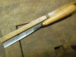 Vintage Buck Brothers 1/2 " Shallow Sweep Gouge Carving Chisel Old Wood Work Tool