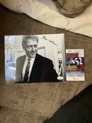 Bill Clinton Signed 8x10 Photo Autograph Jsa Usa President Democrat