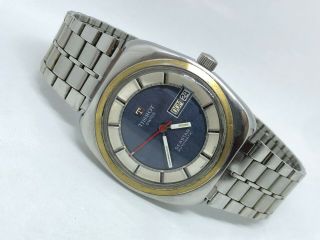 Vintage Tissot 4669 - 2 Automatic Seastar Day / Date Blue Dial - Cal 2571 - 36 Mm
