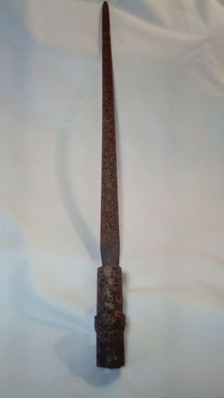 Vintage Civil War Us Socket Bayonet Likely Confederate