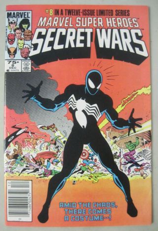 Marvel Heroes Secret Wars 8 Comics 1st Black Venom Spider - Man Costume