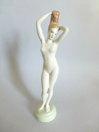 Vintage,  Hungarian Aquincum Porcelain Nude Lady,  Naked Girl Figurine,  Statue 25cm