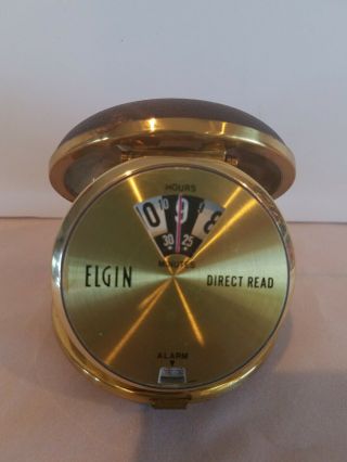 Vintage Elgin Direct Read Travel Alarm