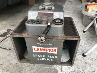 Vintage Champion Spark Plug Service Center Auto Garage Cleaner Tester 1950’s