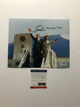 President Jimmy & Rosalynn Carter Rare Signed Autographed 8x10 Photo Psa/dna
