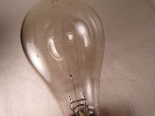 Rare Antique Double Loop Light Bulb T H Base Glass Tip Light Bulb Sawyer Man? 2