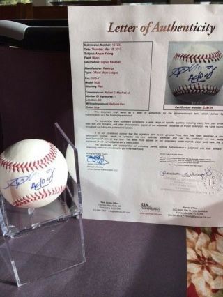 Angus Young Signed / Autographed Baseball Ac/dc Full Jsa Loa Blue Pen Rare