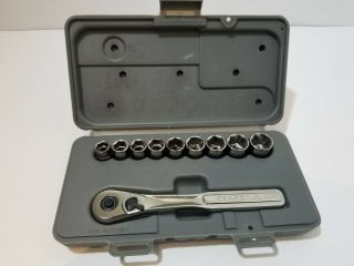 Craftsman Usa 10 Piece 3/8 " Inch Drive Metric 6 Point Socket Wrench Set 34554