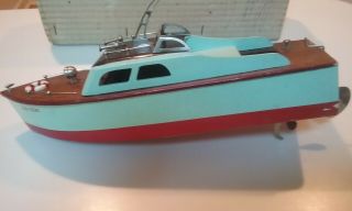 Vintage Wood Toy Speed Boat " Sea Gert " 13 " Long