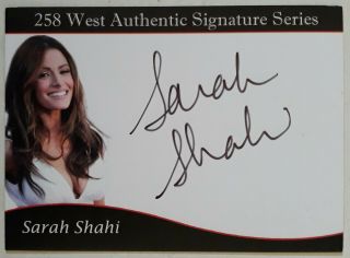 Sarah Shahi 2014 258 West Authentic Signature Series Autograph 46/60
