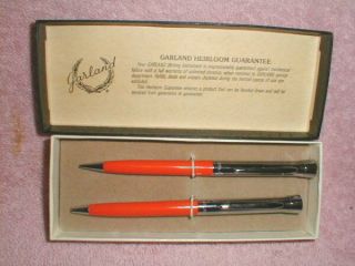 Vintage Garst Seed Advertising Garland Pen And Pencil Set Box