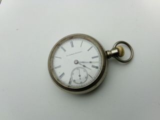 Pocket Watch Elgin 18 - S,  (1889) 11 Jewels As Running For Several Hrs.