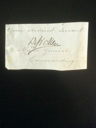 Signature Civil War General Daniel Sickles Gettysburg Peach Orchard