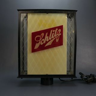 Rare Vintage Schlitz Beer Sign 1964 Lighted Bar Light Parts As - Is