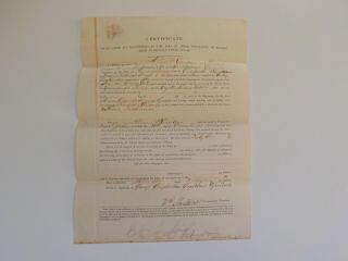 Civil War Document 1862 4th Pennsylvania Cavalry England Great Britton Vtg Nr