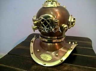 Brass Diving Divers Helmet Antique U.  S Navy Mark V Vintage Maritime Collectible