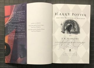 Jk Rowling Signed Harry Potter & The Prisoner Of Azkaban Book Autograph Jsa Loa