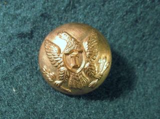Civil War " I " Infantry Coat Button - Schovil Back Mark (i)