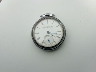 Pocket Watch Elgin 18 - S,  (1895) 15 Jewels As Running For Several Hrs.