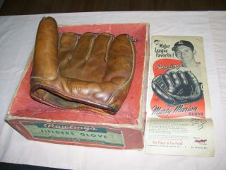 Vintage Rawlings Baseball Glove & Box Marty Marion St.  Louis Cardinals