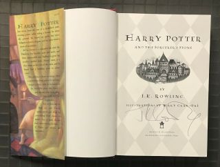 Jk Rowling Signed Harry Potter & The Sorcerer 