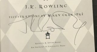 JK Rowling Signed HARRY POTTER & THE SORCERER ' S STONE Book Autographed JSA LOA 2